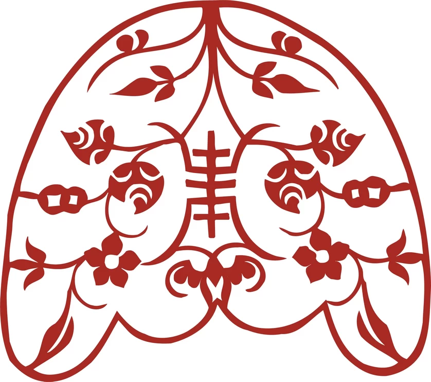 中国风中式传统喜庆民俗人物动物窗花剪纸插画边框AI矢量PNG素材【646】